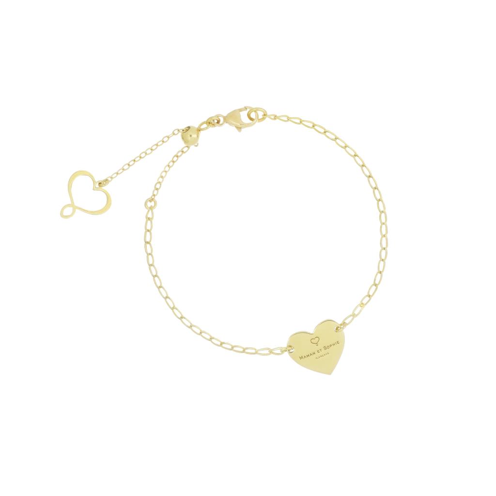 Maman et Sophie BPARC2 logo heart plate bracelet - MAMAN ET SOPHIE