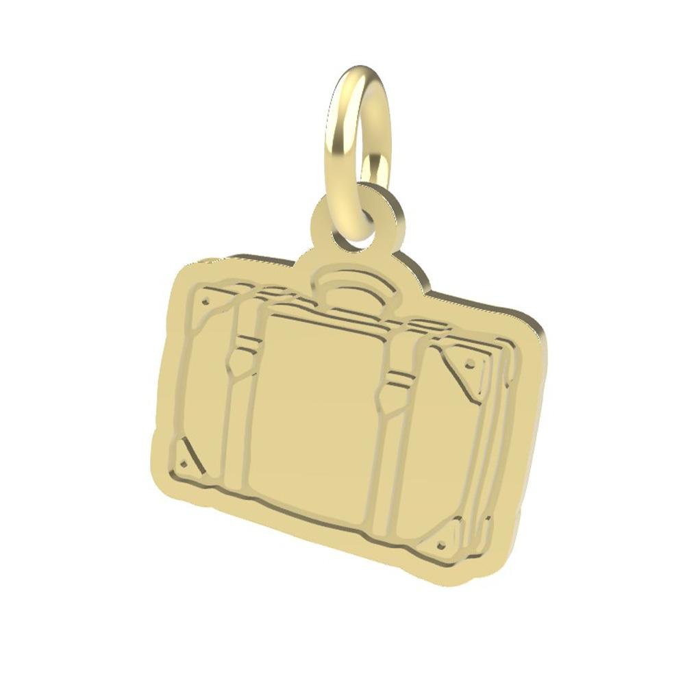 18kt yellow gold Suitcase pendant - DEDIE