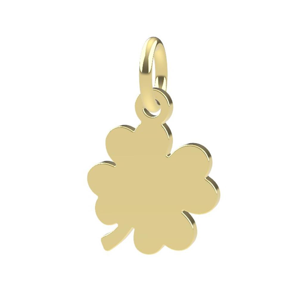 18kt yellow gold Four Leaf Clover pendant - DEDIE