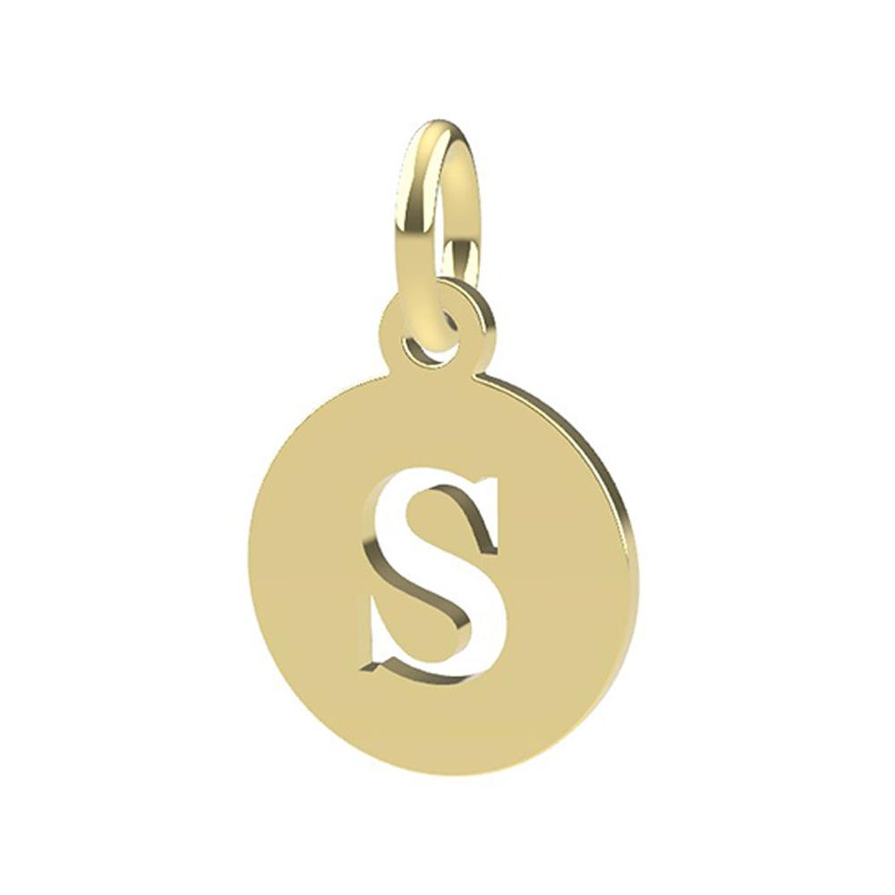 18kt yellow gold Letter S pendant - DEDIE