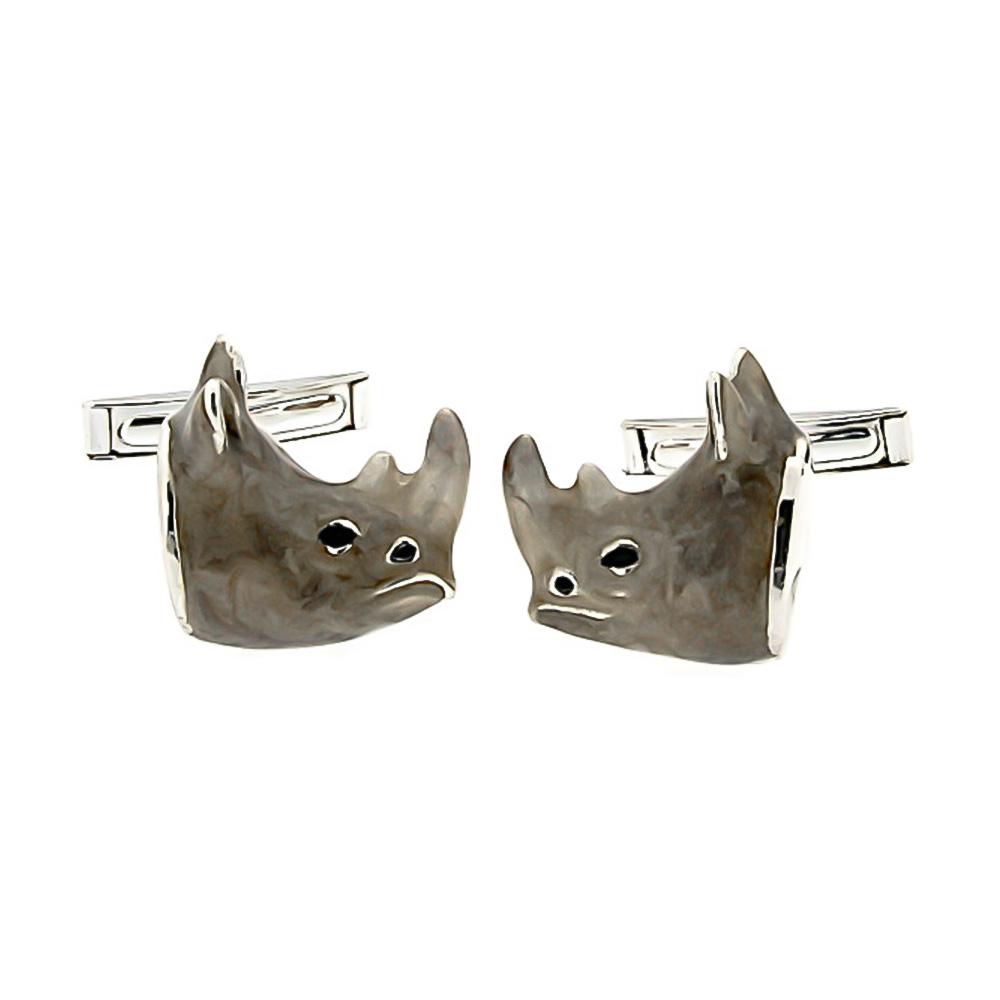 925 Silver Rhino Cufflinks - Handmade - SATURNO