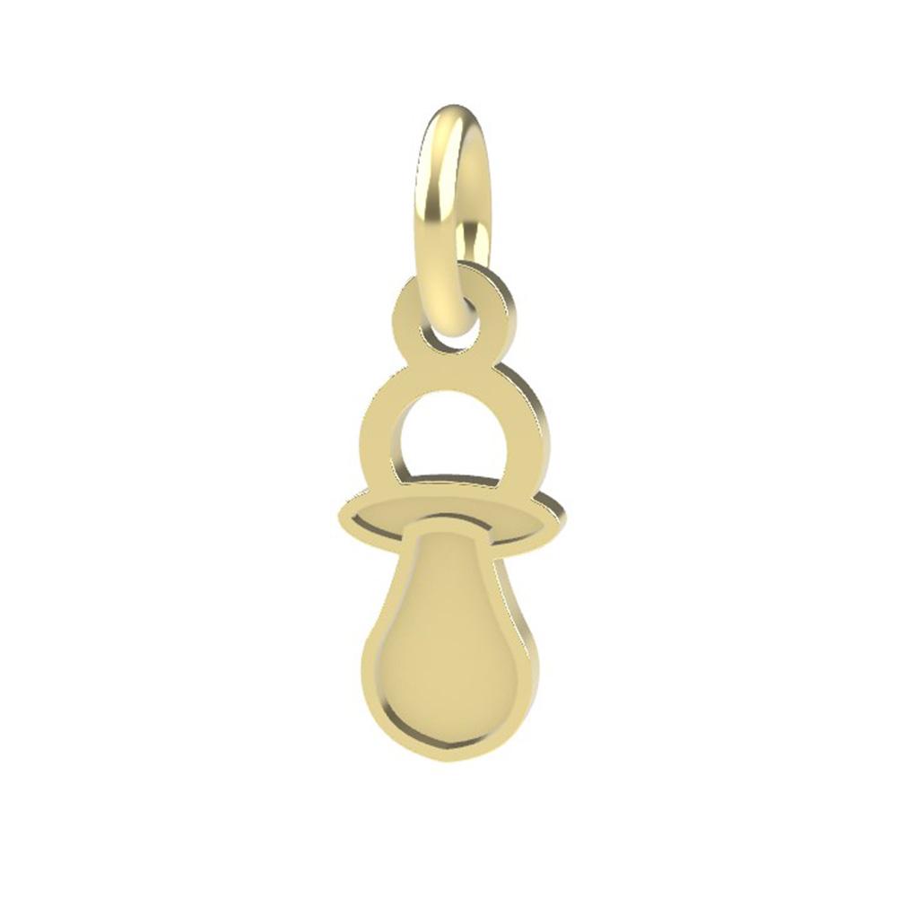 18kt yellow gold Pacifier pendant - DEDIE