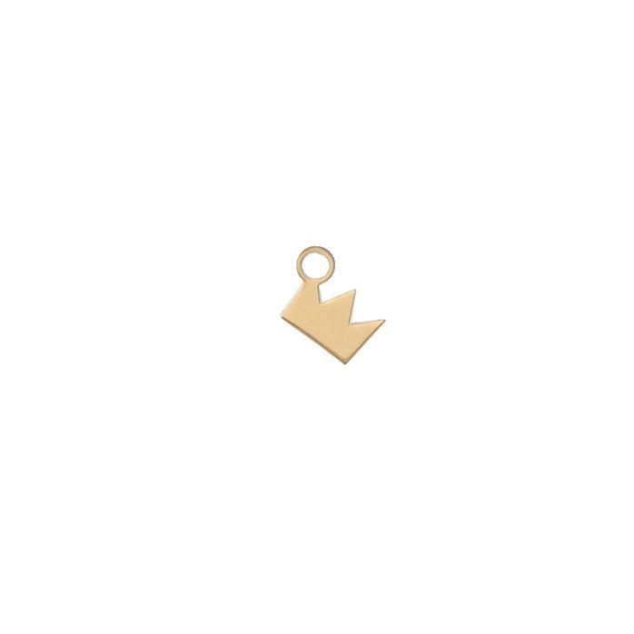 18kt yellow gold crown charm Luxury Piercing by Maman et Sophie - MAMAN ET SOPHIE