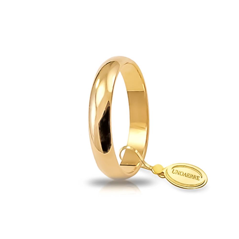 Classic Wedding Ring gr.4 in yellow gold - UNOAERRE