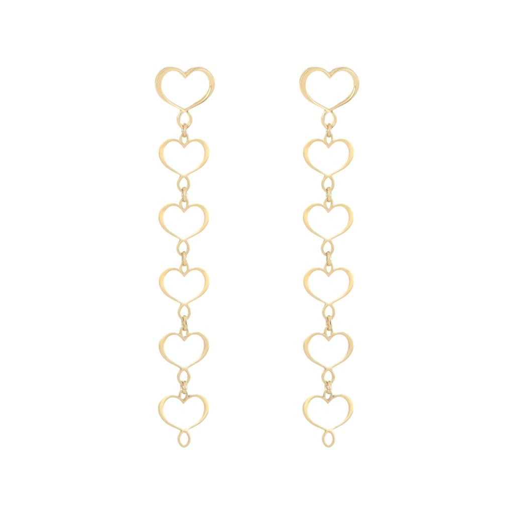 Earrings (pair) 6 hearts Maman et Sophie ORMAM46GI - MAMAN ET SOPHIE