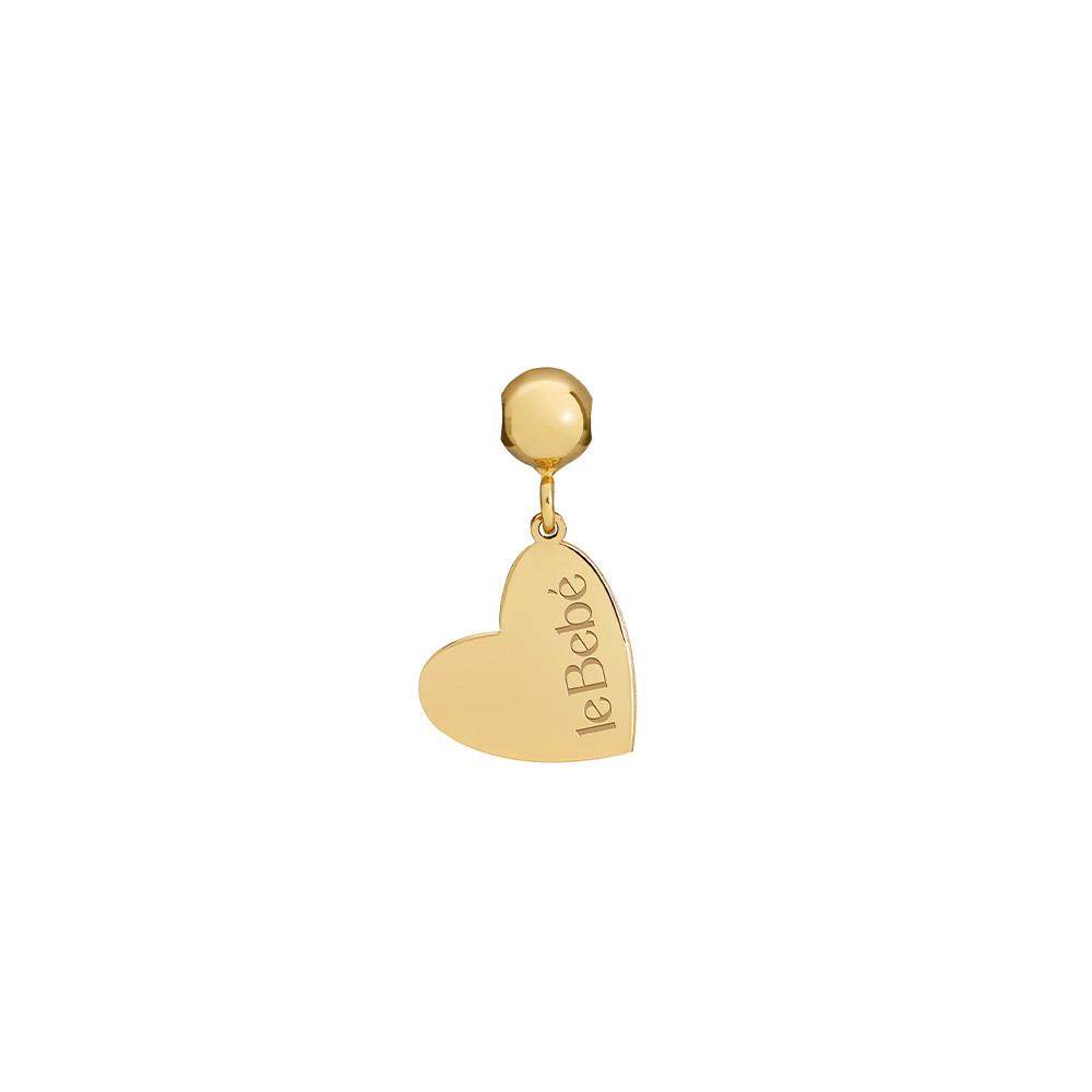 leBebe charm LBB973 in 18kt yellow gold heart tag - LE BEBE