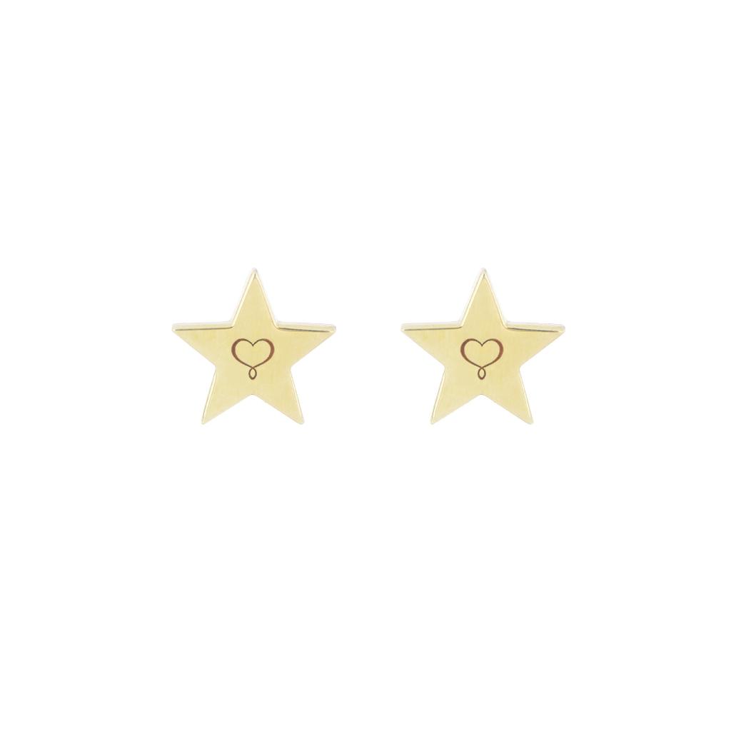 Earrings (pair) star plate logo Maman et Sophie ORARC43P - MAMAN ET SOPHIE