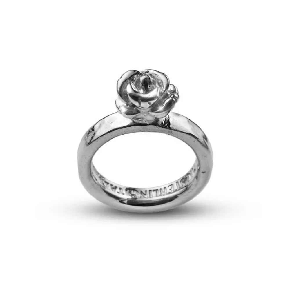 Silver ring with a rose - size 14 - MARIA CRISTINA STERLING