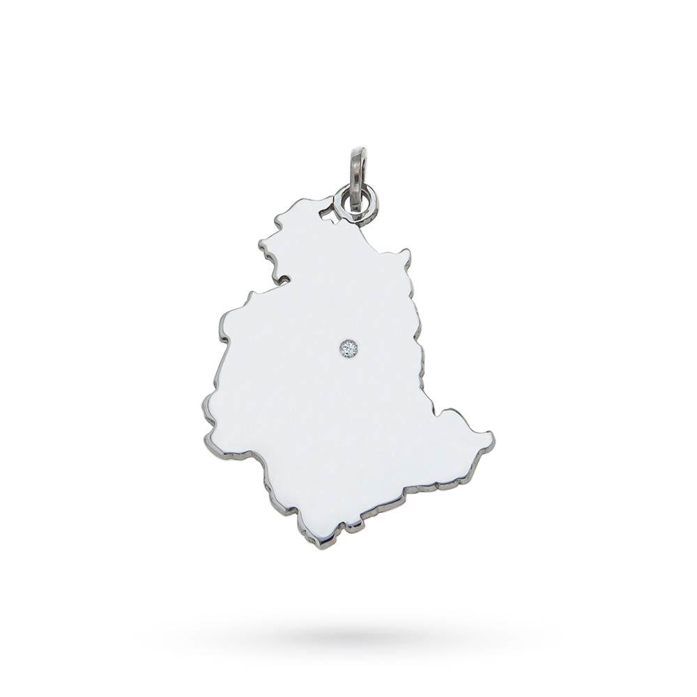 Umbria region pendant 925 silver and diamond - CICALA