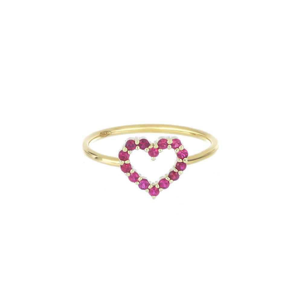 Maman et Sophie ANBRL2R13 Ruby Heart Ring - MAMAN ET SOPHIE