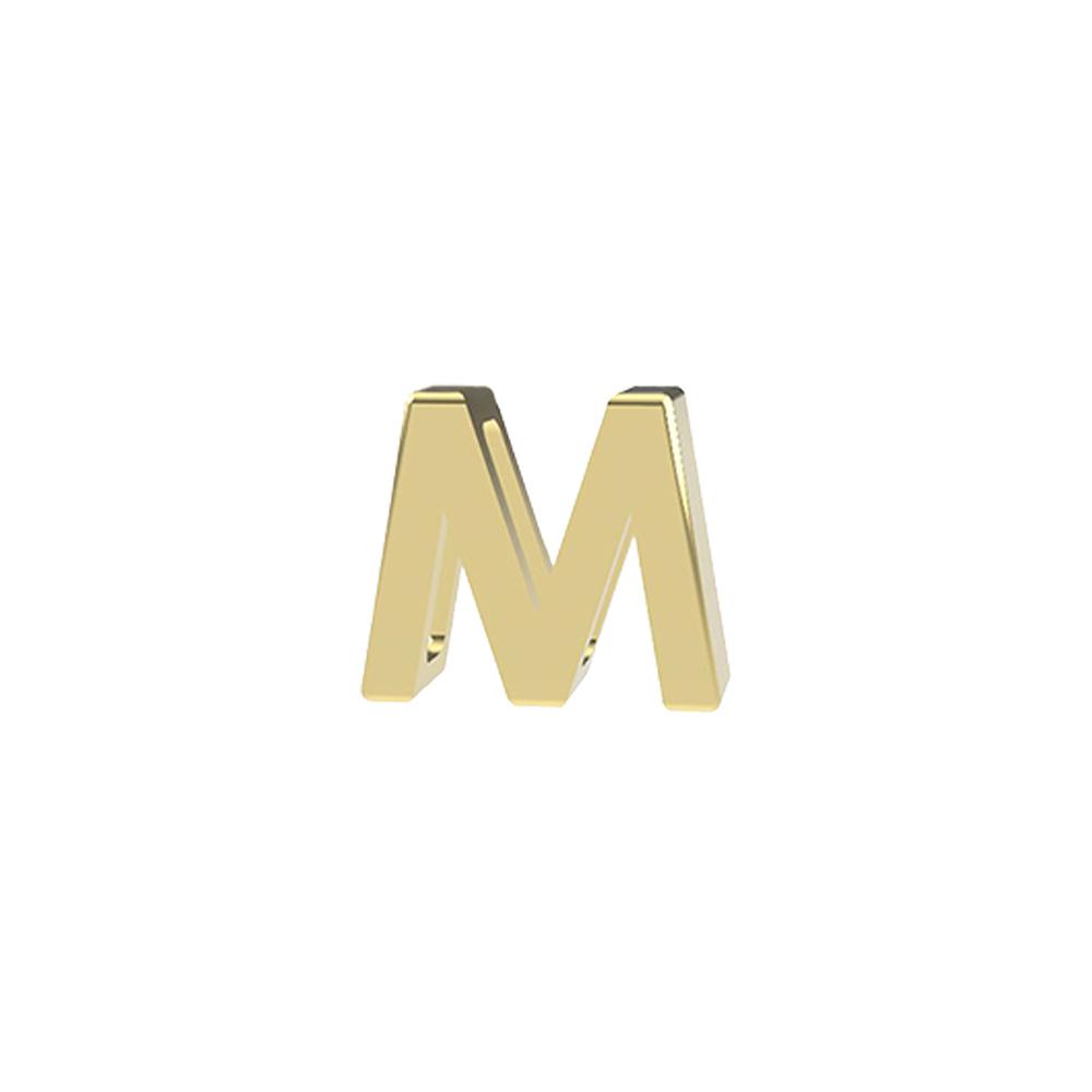 yellow gold Letter M Charm for Dedie Bracelets - DEDIE