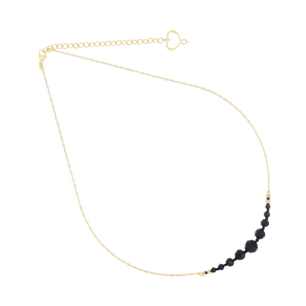 Maman et Sophie GCOND29 Black Spinel Wave Choker - MAMAN ET SOPHIE