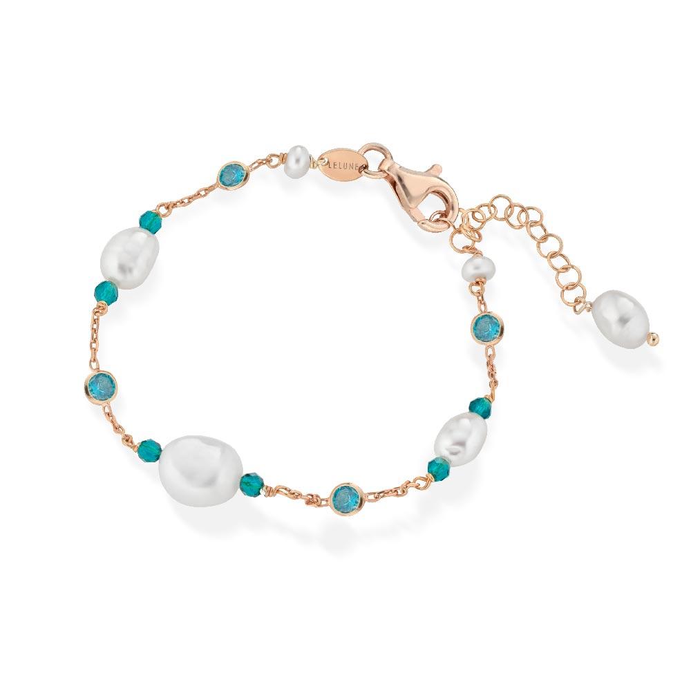 Glamour Bracelet LGBR512.1 Silver Colored Gemstone Pearls - GLAMOUR