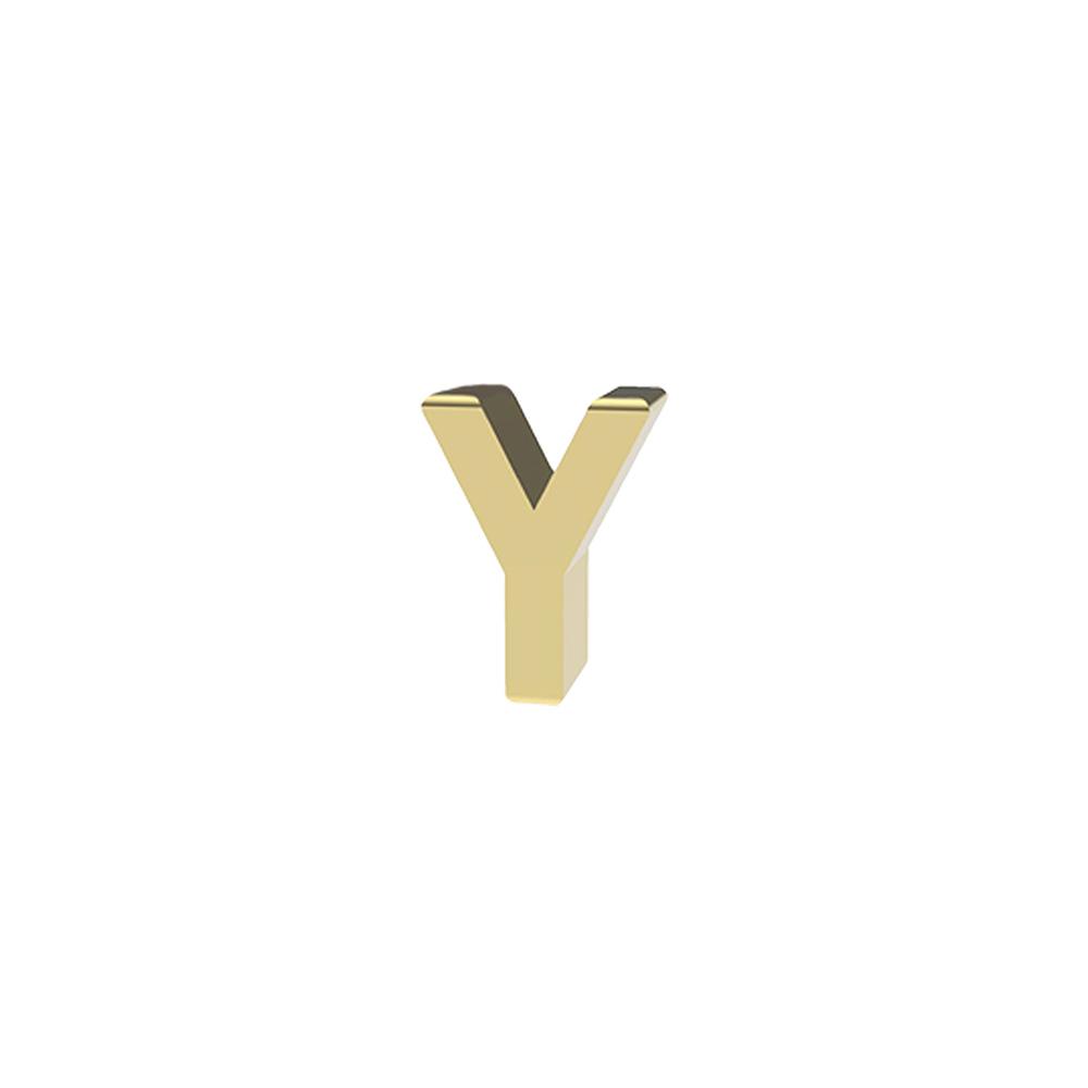 yellow gold Letter Y Charm for Dedie Bracelets - DEDIE