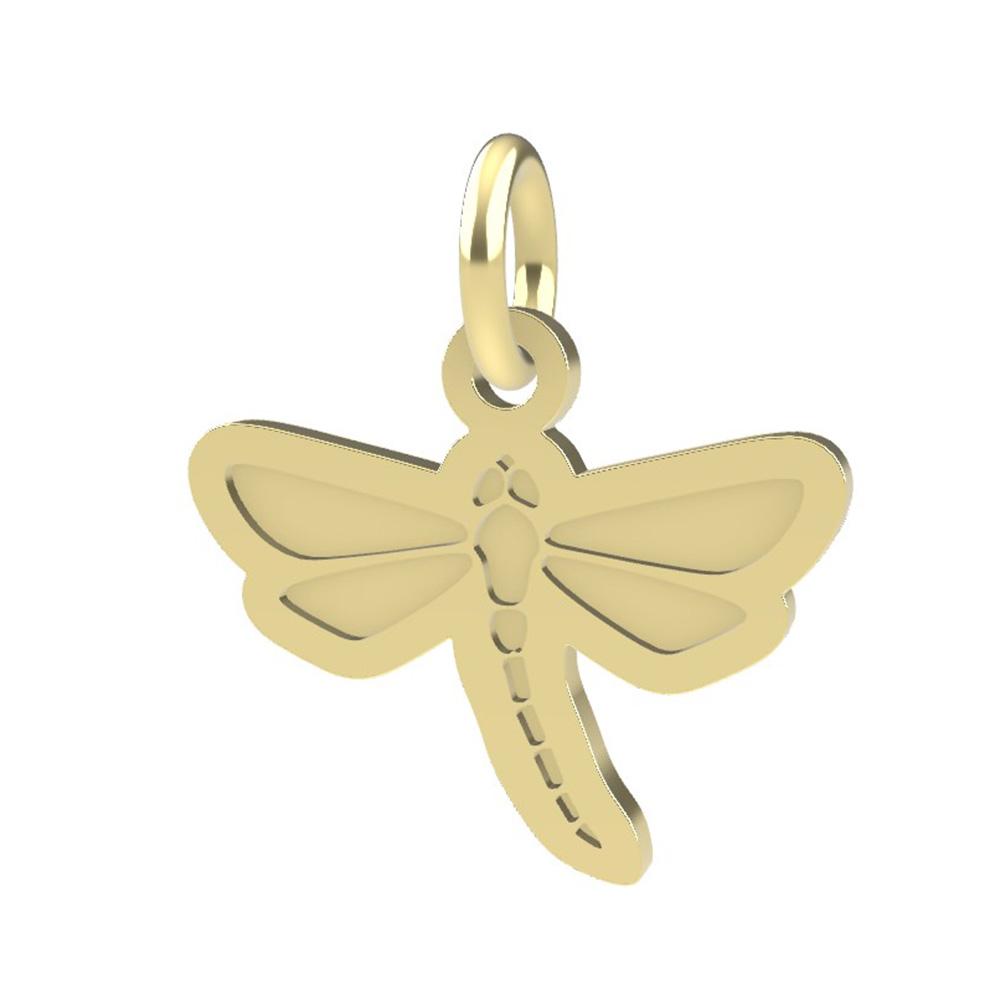 18kt yellow gold Dragonfly pendant - DEDIE