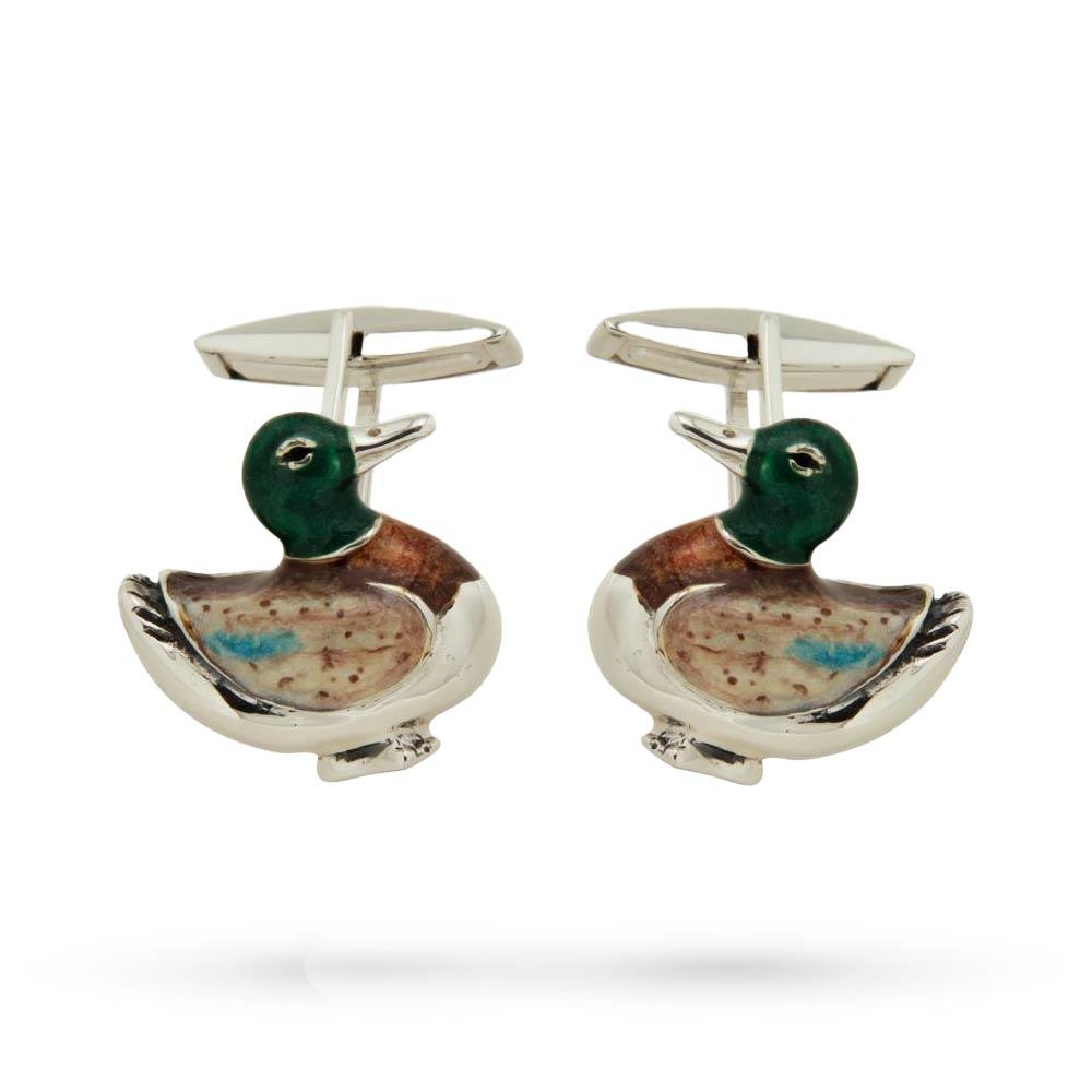 925 Silver Duck Cufflinks - Handmade - SATURNO