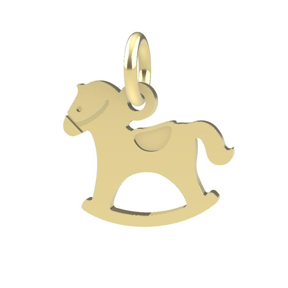 18kt yellow gold Rocking Horse pendant - DEDIE