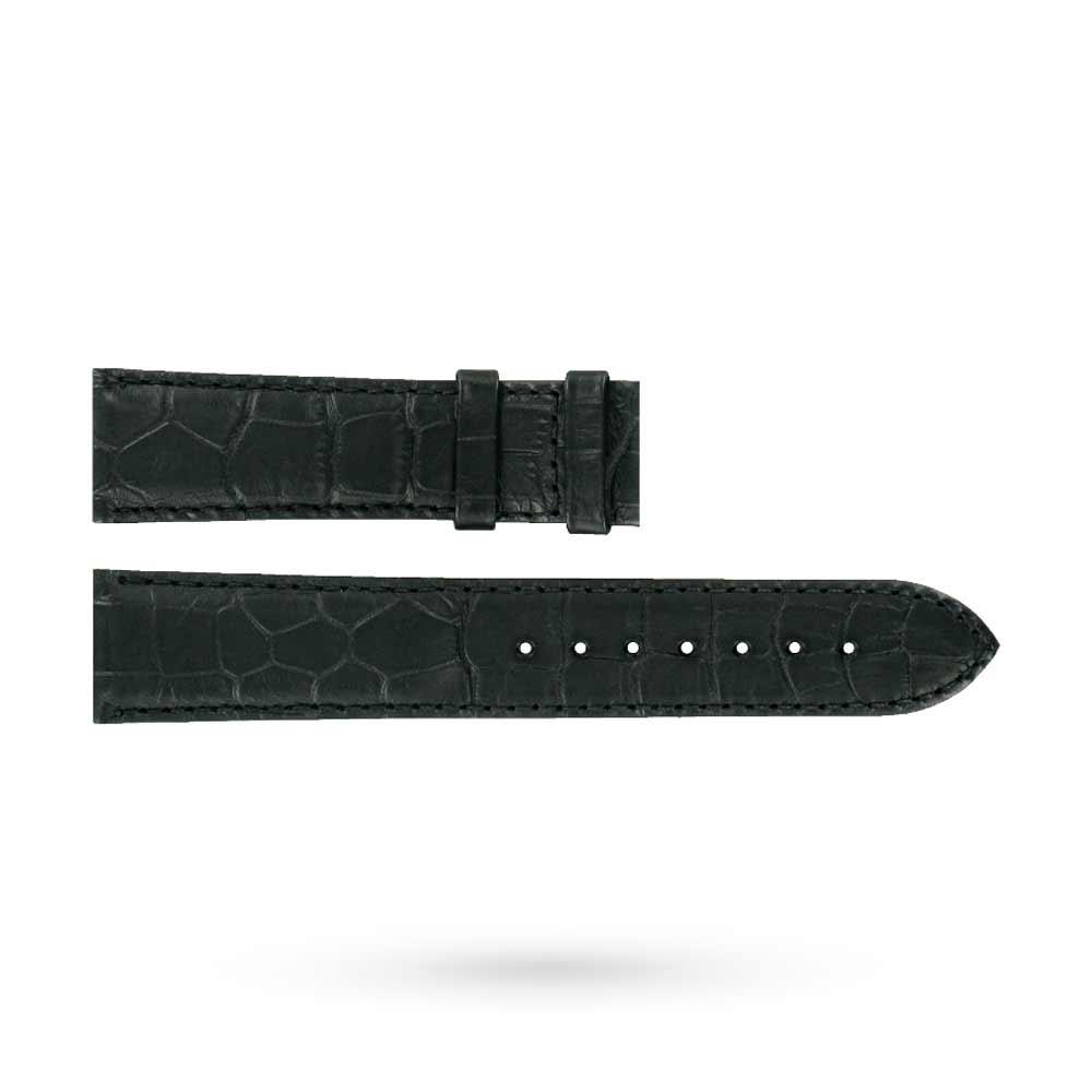 Original Mido black leather strap 20-18mm without buckle - MIDO