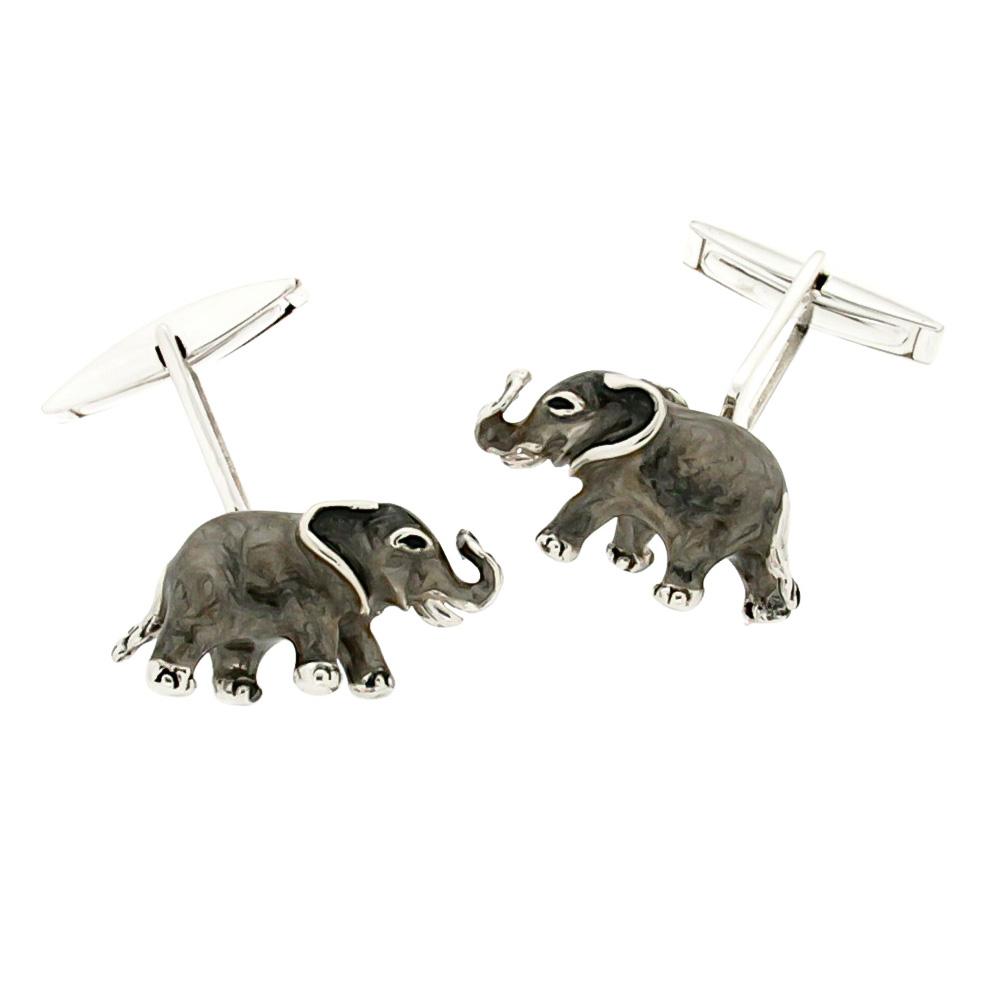 Elephant Cufflinks in 925 Silver - Handmade - SATURNO