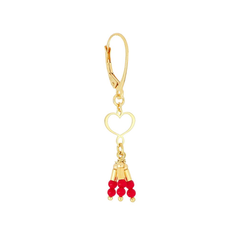 Mia Africa Maman Heart And Coral Earring - MAMAN ET SOPHIE