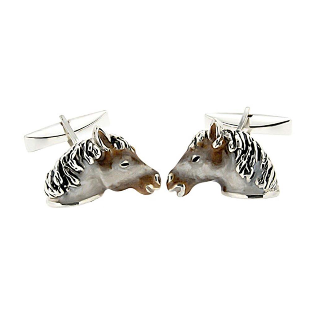 Horse cufflinks 925 silver - Italian craftsmanship - SATURNO