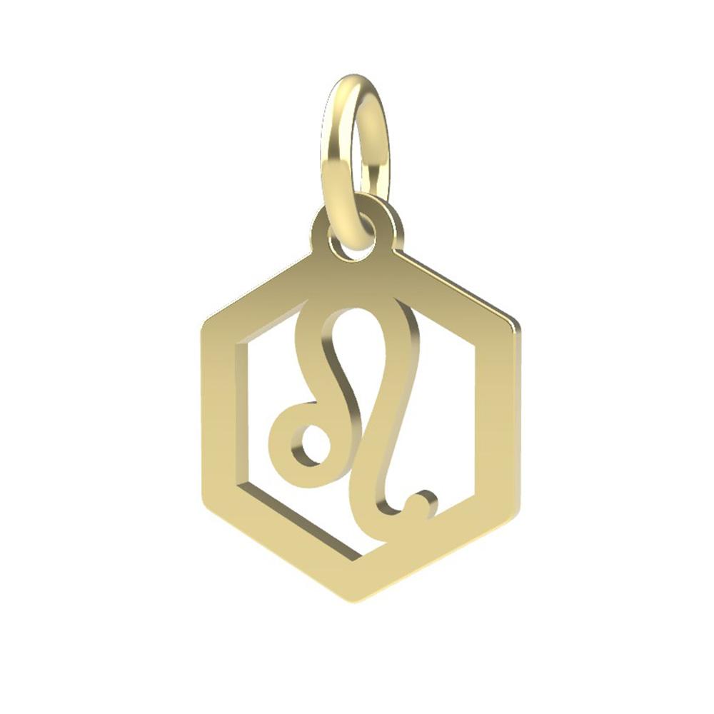 18kt yellow gold Leo Zodiac pendant - DEDIE