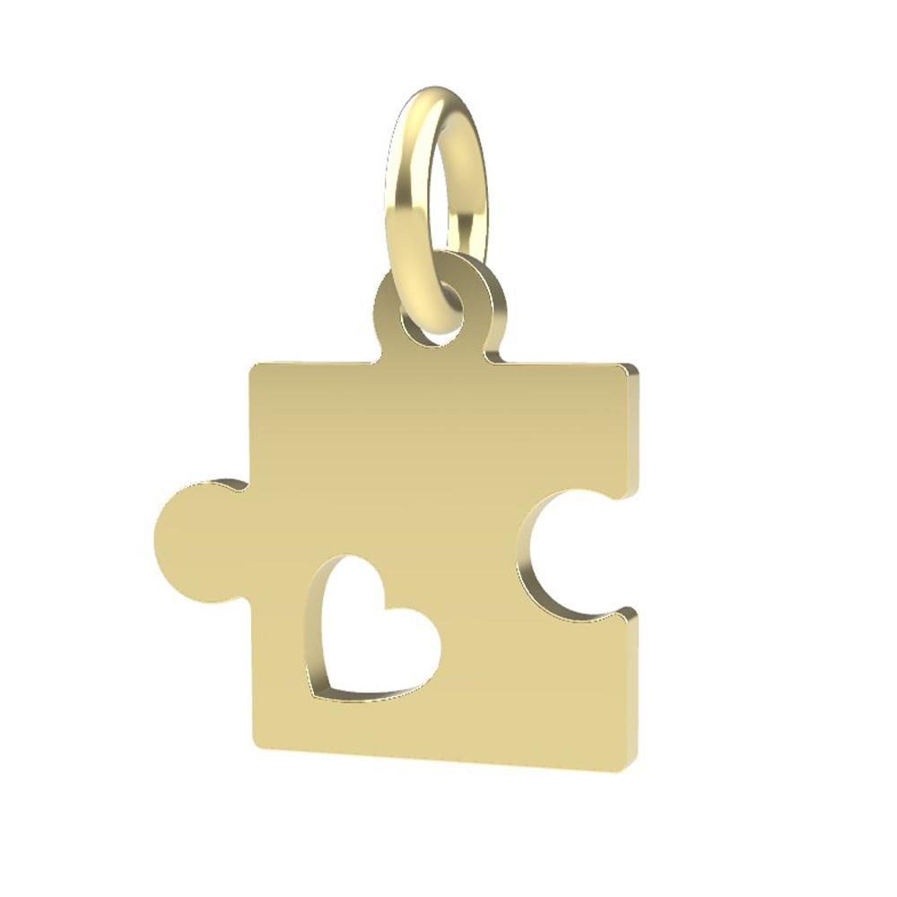 18kt yellow gold Heart Puzzle pendant - DEDIE