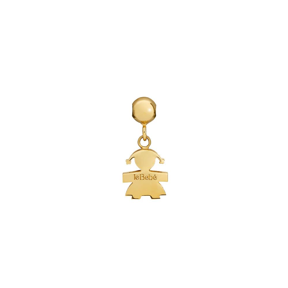 leBebe LBB971 little girl shape charm in 18kt yellow gold - LE BEBE