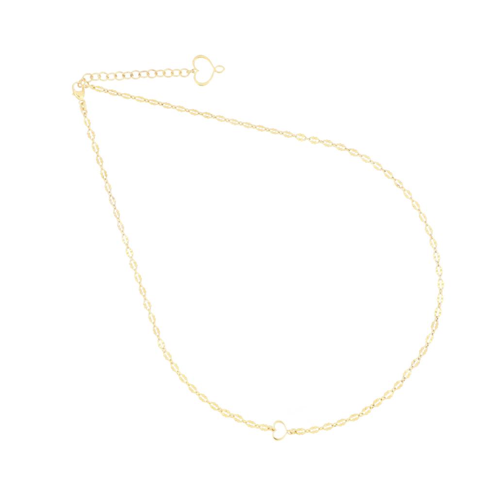 Maman et Sophie GCPPTQU Yellow Openwork Heart Short Choker - MAMAN ET SOPHIE