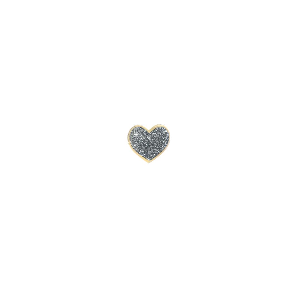 Single earring heart diamond dust Maman et Sophie ORSSO42K - MAMAN ET SOPHIE