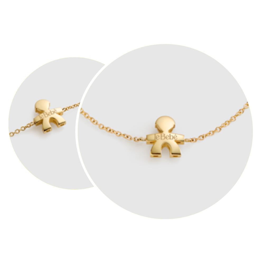 leBebe LBB906 bracelet baby silhouette 18kt yellow gold - LE BEBE