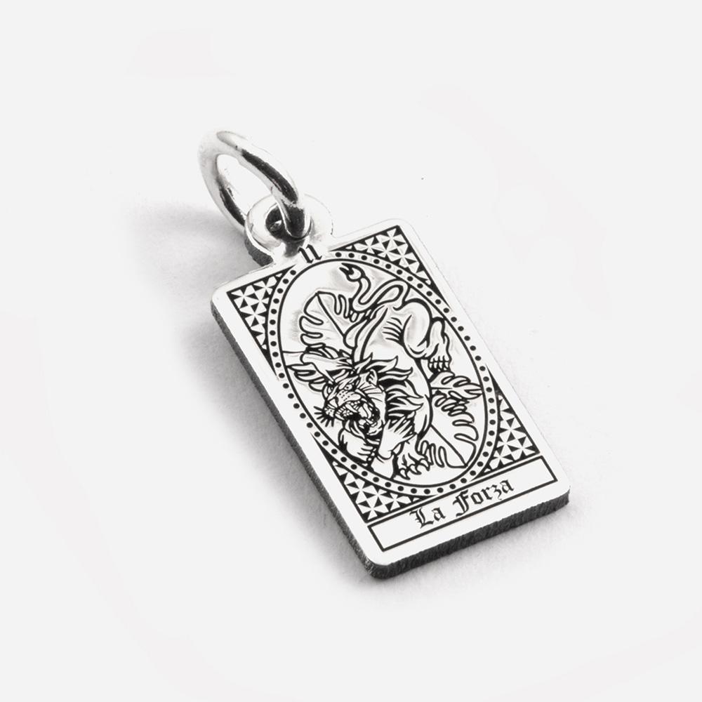 Tarot Card Pendant The Strength in 925 Silver - NOVE25