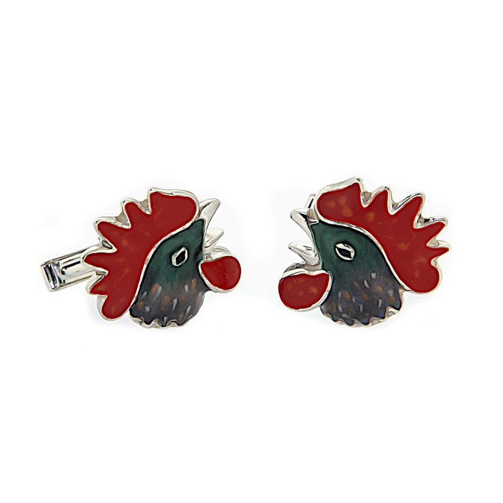 925 Silver Cock Cufflinks - Handmade - SATURNO