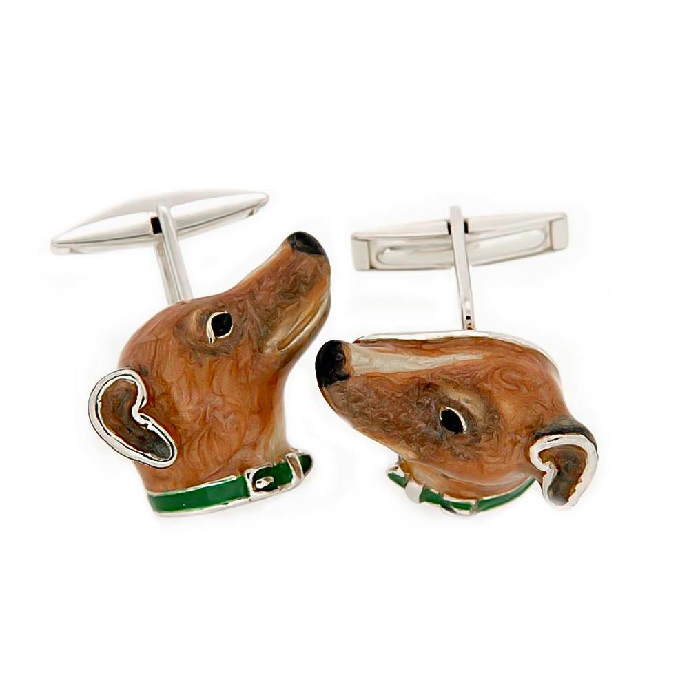 Greyhound Cufflinks in 925 Silver - Handmade - SATURNO