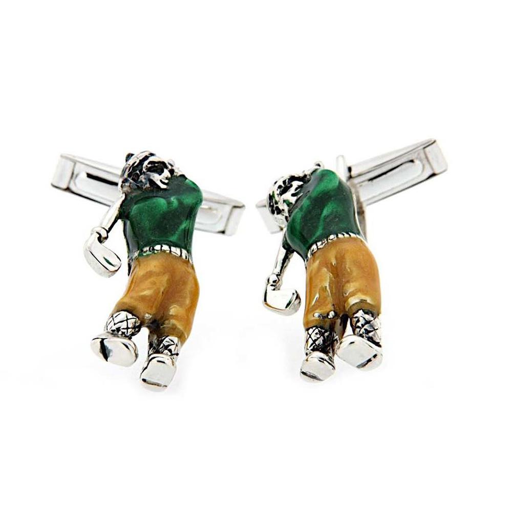 925 Silver Golf Cufflinks - Italian Craftsmanship - SATURNO