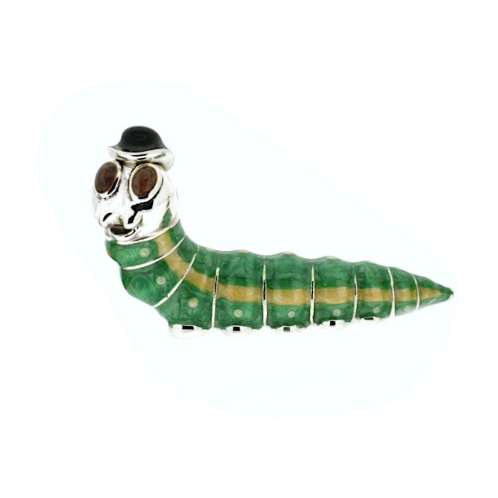 Medium enamel caterpillar ornament Saturno ST226-2 - SATURNO