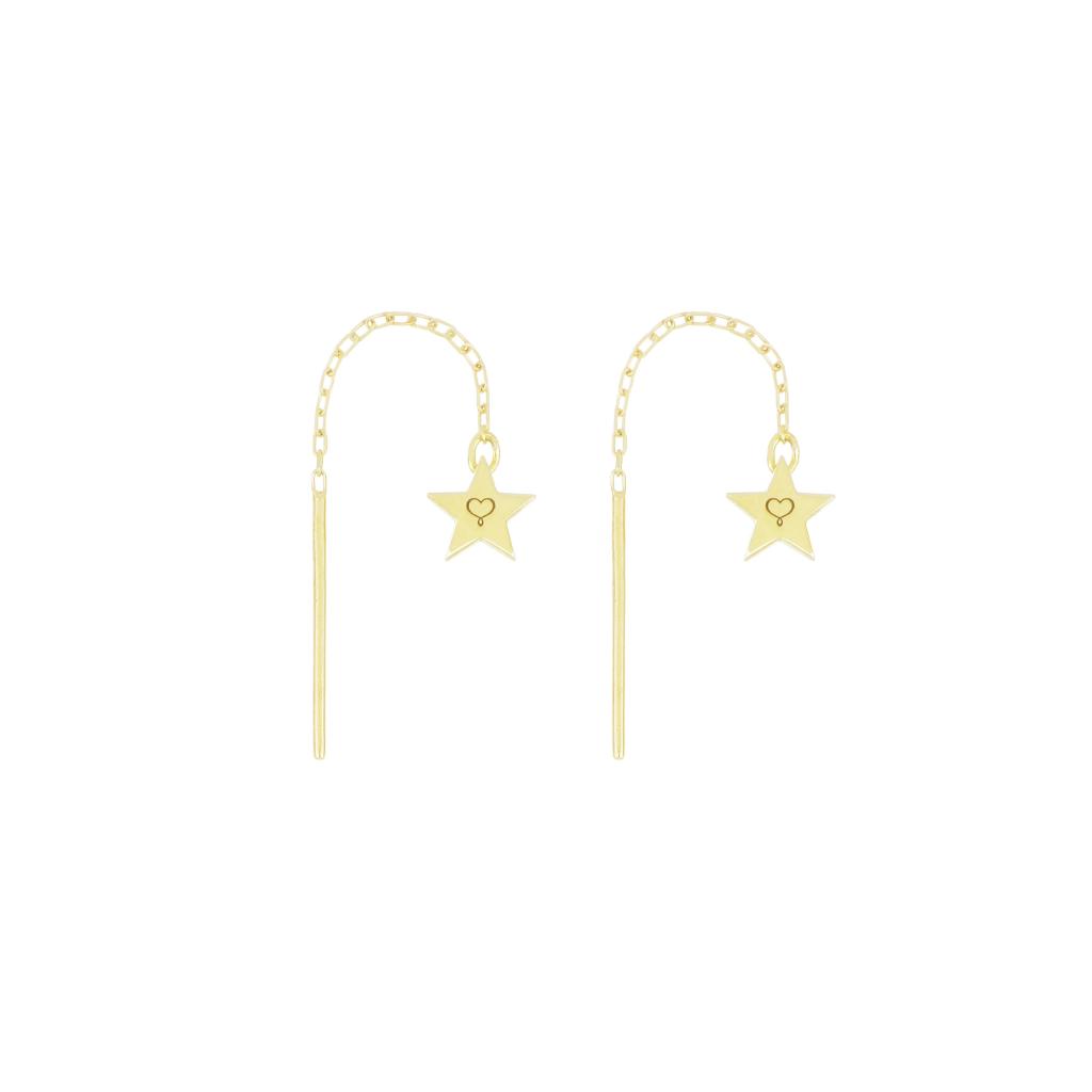 Earrings (pair) needle plate stars logo Maman et Sophie ORARC53 - MAMAN ET SOPHIE