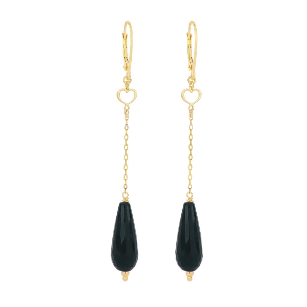 Earrings (pair) black spinel drops Maman et Sophie ORMAF7G2 - MAMAN ET SOPHIE