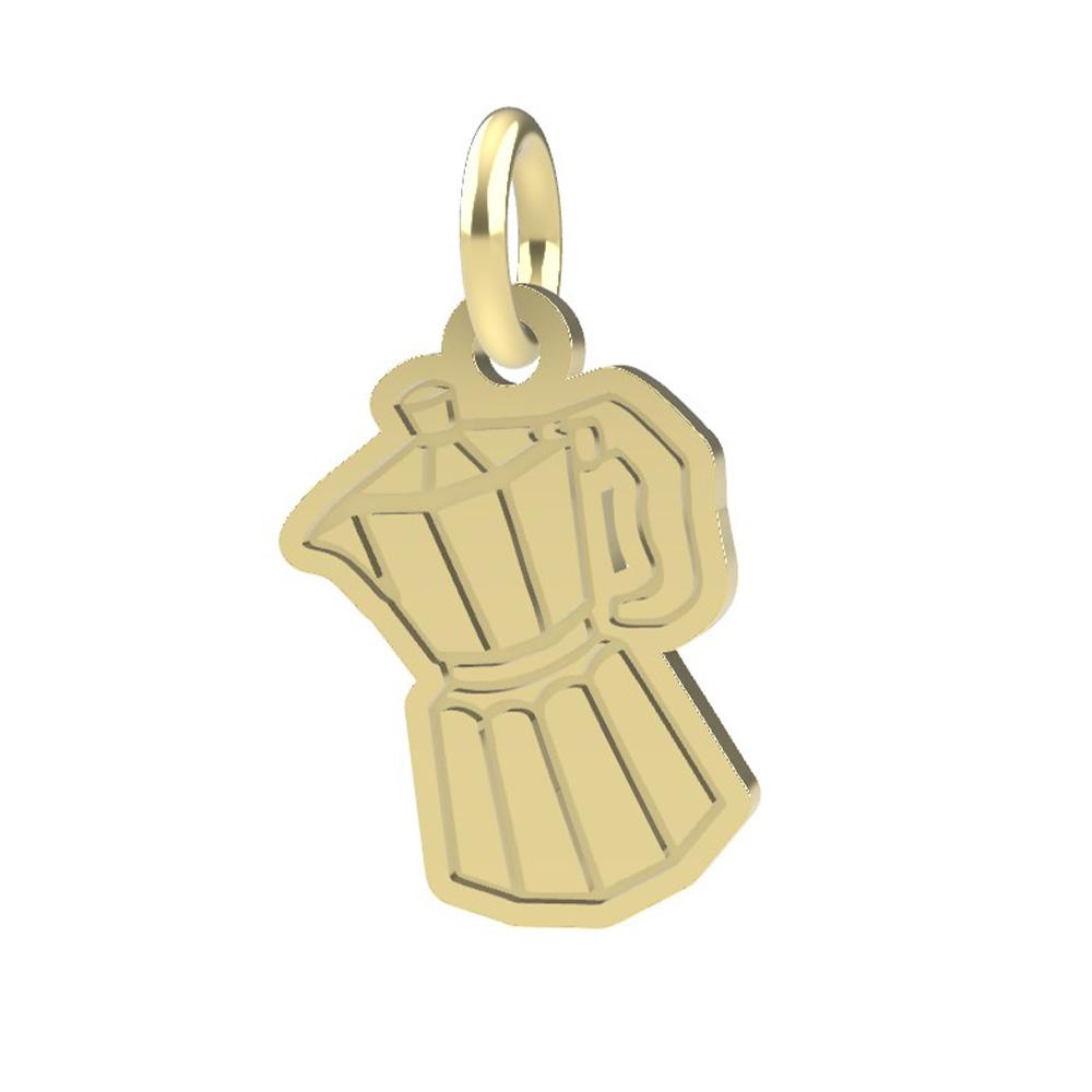 18kt yellow gold Coffee Pot pendant - DEDIE