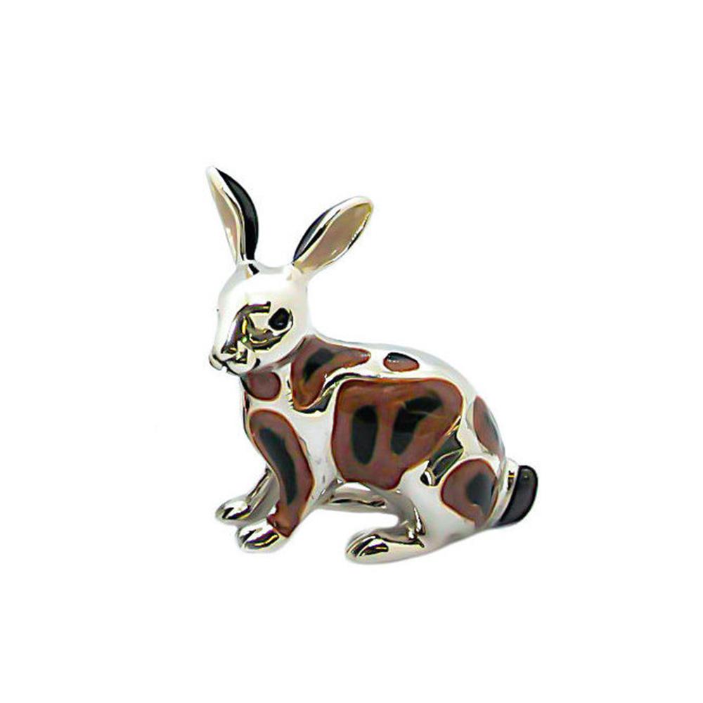 Large enamel rabbit ornament Saturno ST20-1 - SATURNO