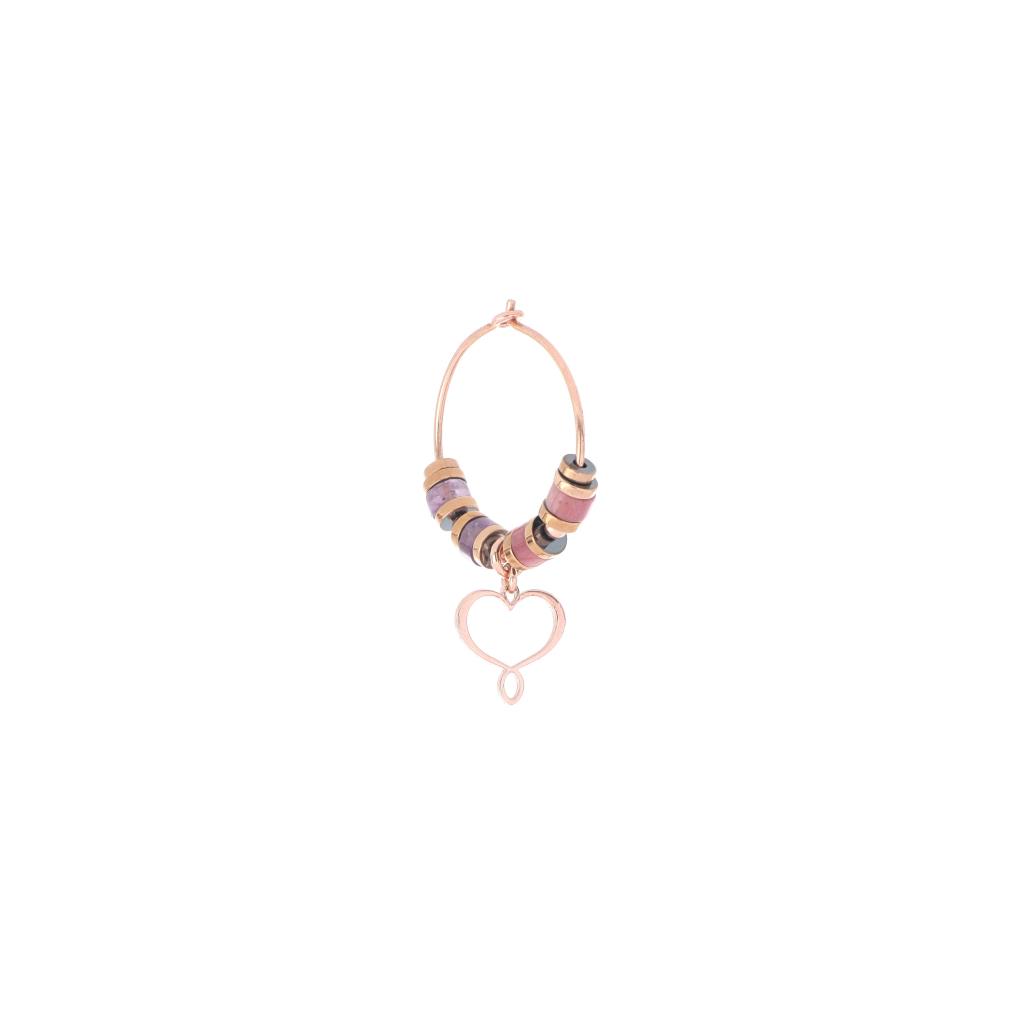 Maman et Sophie pink deco hoop earring ORDEC2PMS - MAMAN ET SOPHIE