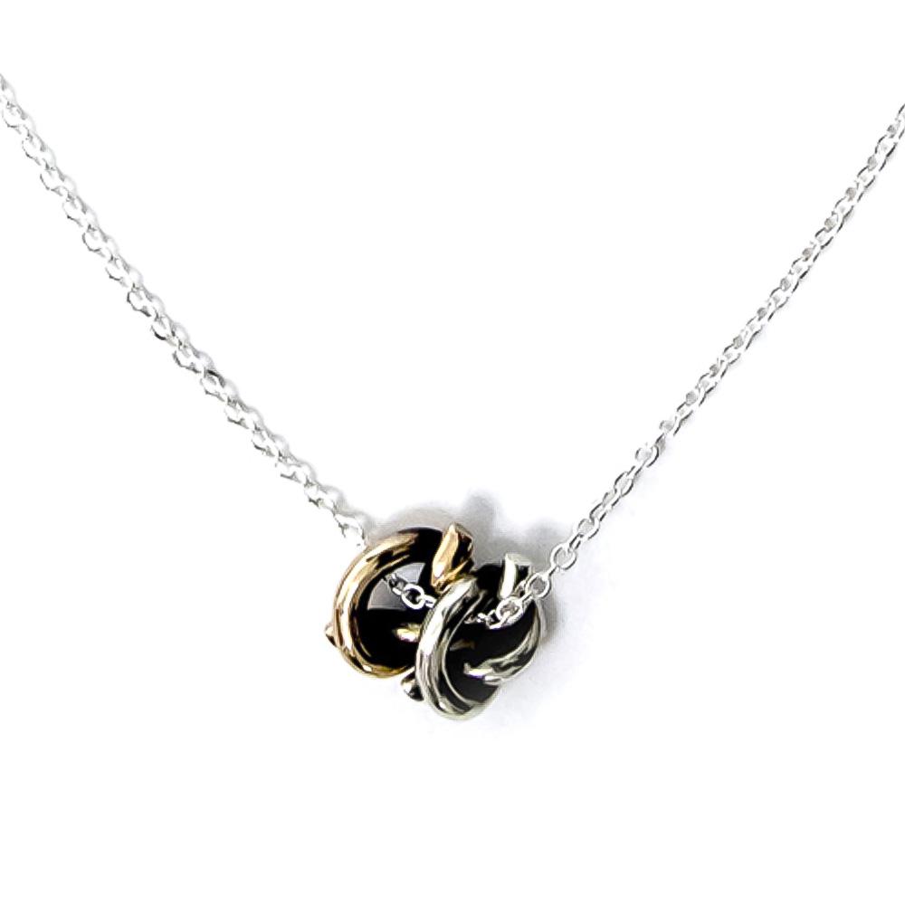 Pendant 2 knots 925 silver and bronze - VALENTINO DI LEONARDO