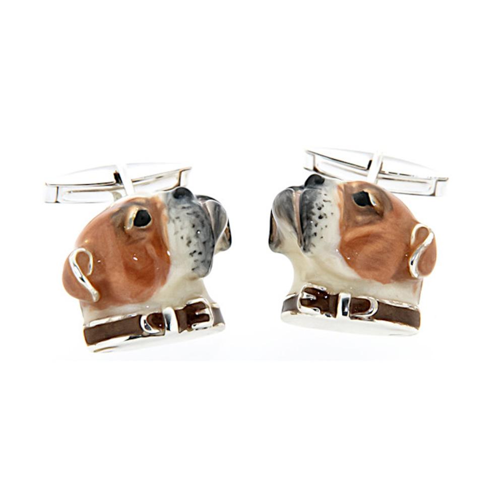 Bulldog cufflinks 925 silver - Italian craftsmanship - SATURNO