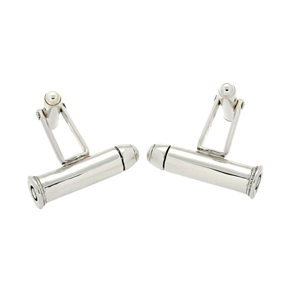 925 silver express cartridge cufflinks - Italian craftsmanship - SATURNO