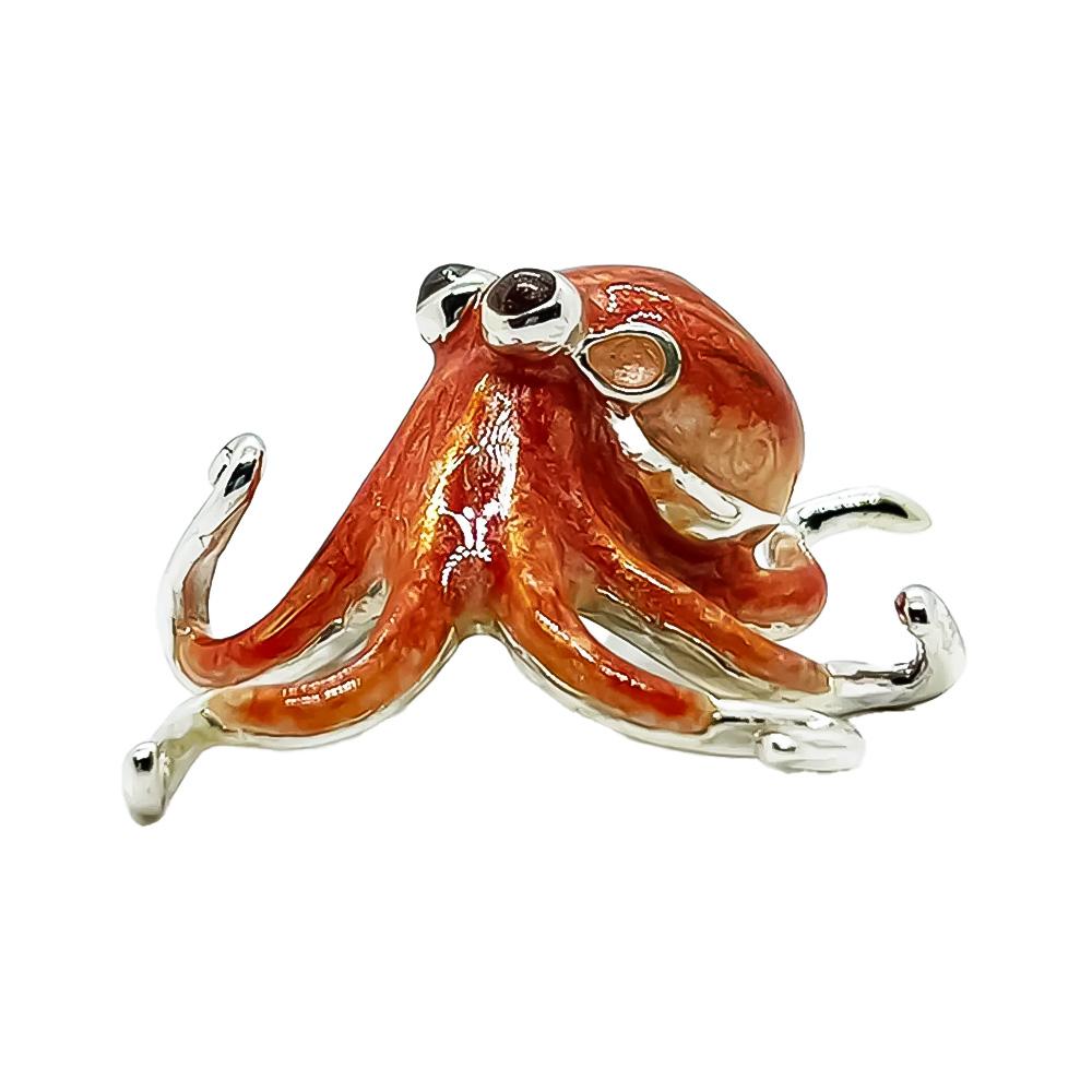 Medium glazed octopus ornament Saturno ST199-2 - SATURNO