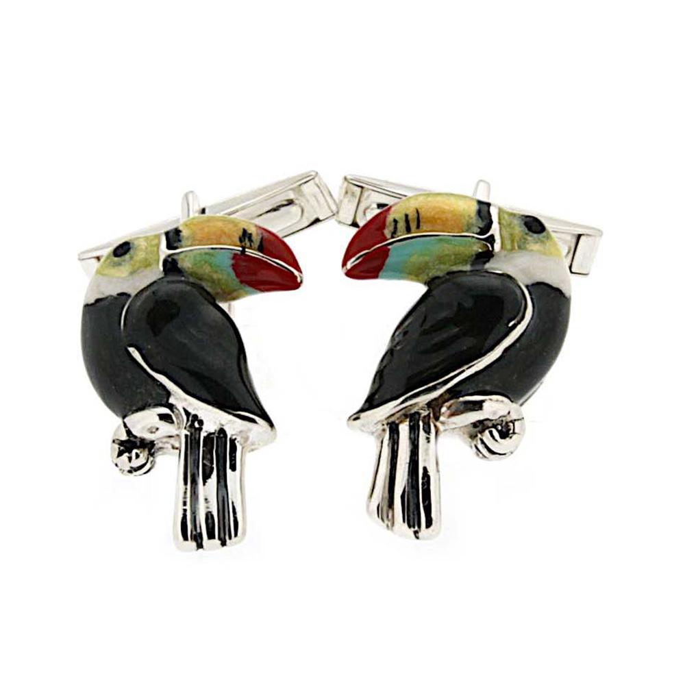 Toucan cufflinks 925 silver - Italian craftsmanship - SATURNO