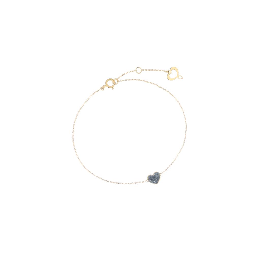 Maman et Sophie BRSSO2PSK Diamond Dust Heart Bracelet - MAMAN ET SOPHIE