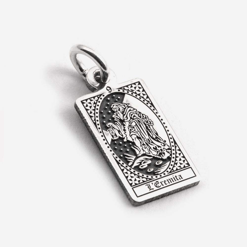 The Hermit Tarot Card Pendant in 925 Silver - NOVE25