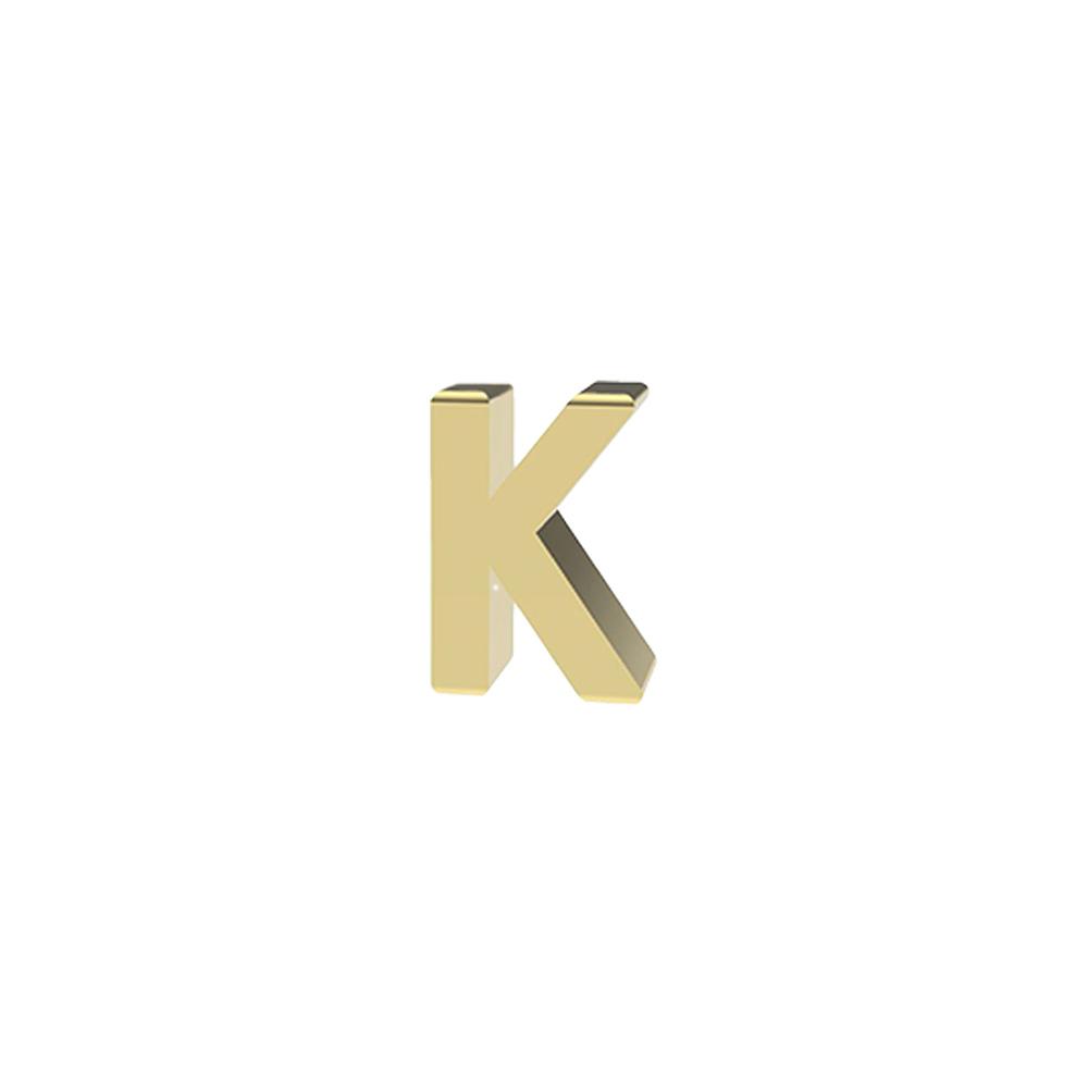 yellow gold Letter K Charm for Dedie Bracelets - DEDIE