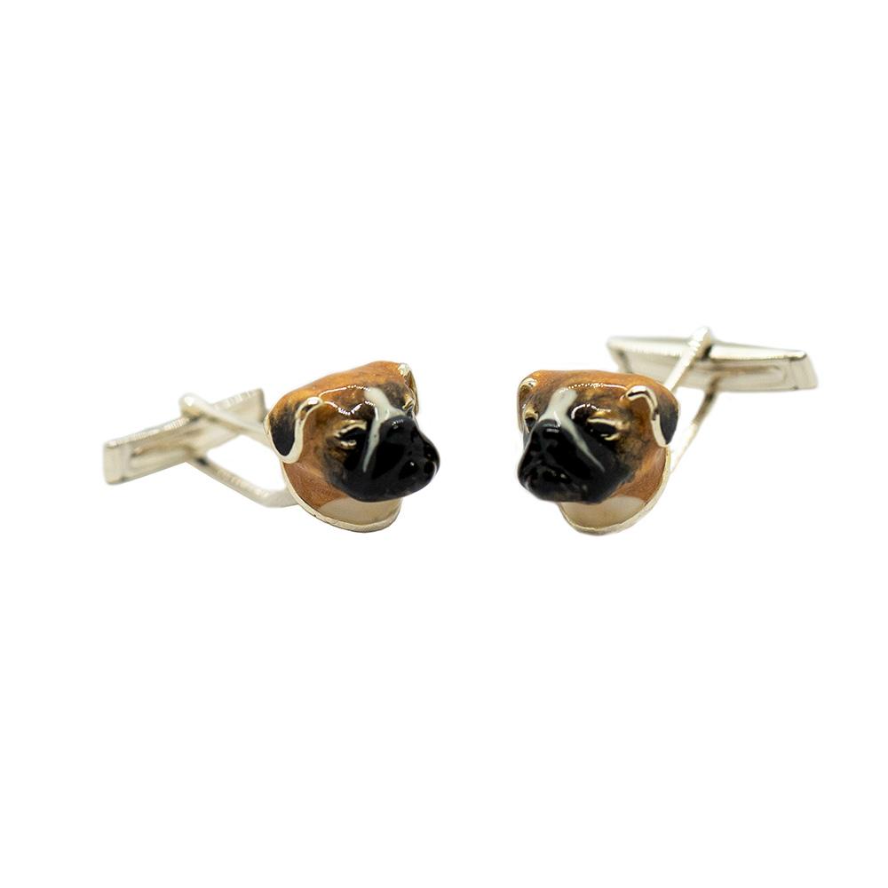 925 Silver Boxer Shirt Cufflinks - Handmade - SATURNO